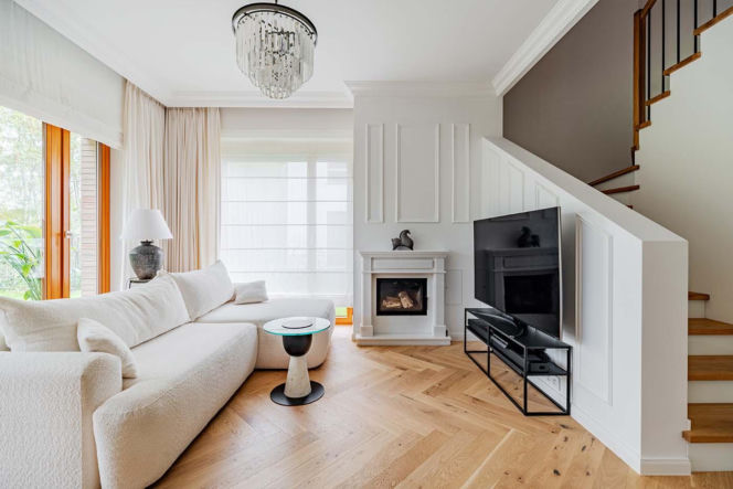 Wnętrze inspirowane Kolorem Roku Pantone 2026 Cloud Dancer