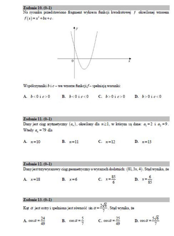 Matura próbna 2020 matematyka