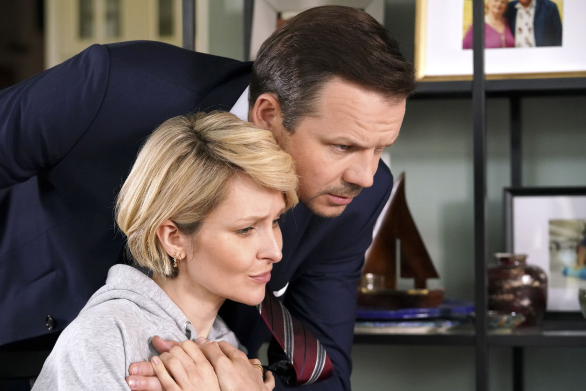 Barwy szczęścia odc. 2697. Bożena (Marieta Żukowska), Bruno (Lesław Żurek)