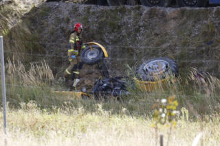 Tragedia na A1 pod Częstochową. Ciężarówka wjechała w służby. Są ofiary