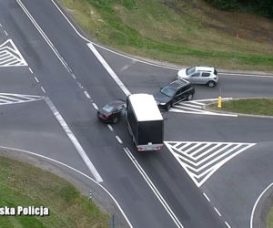 Lubuskie. Dron nagrał przerażający wypadek! Audi i bus zderzyły się na DK nr 32 [WIDEO, ZDJĘCIA]