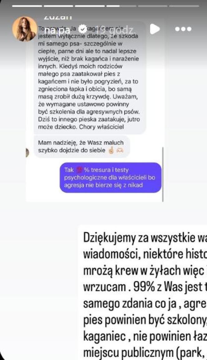 Uwaga! Partnerka Bieniuka walczyła z agresywnym psem! Przerażające zdjęcia