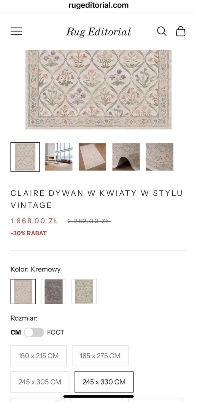 Cena dywanu w czarny piątek - 28 listopada