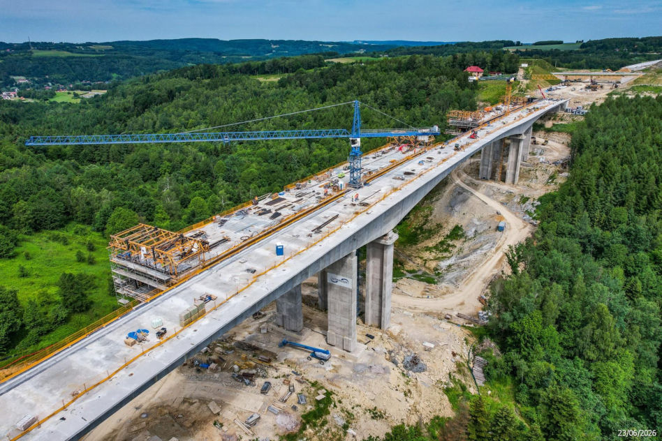 Budowa S19 - Babica Jawornik z najwyższą estakadą w Polsce