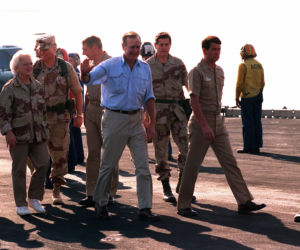 Prezydent USA George H.W. Bush i gen. Norman Schwarzkopf