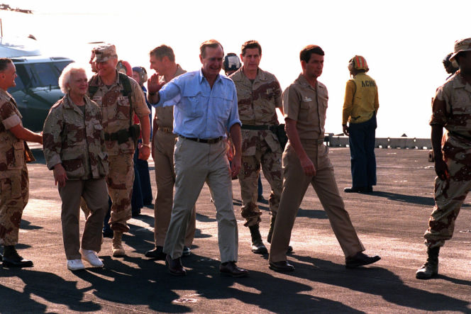 Prezydent USA George H.W. Bush i gen. Norman Schwarzkopf