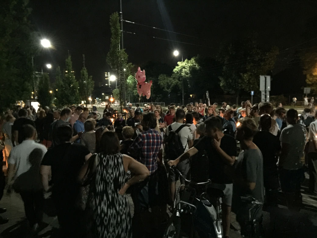 Protest przed domem Jarosława Kaczyńskiego, 22 lipca