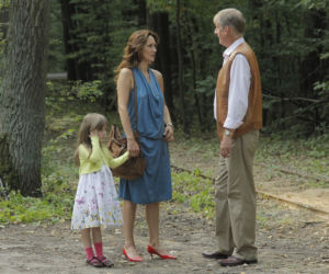 Ranczo 8 sezon. Dorotka (Weronika Kunka), Lucy (Ilona Ostrowska), Więcławski (Grzegorz Wons)