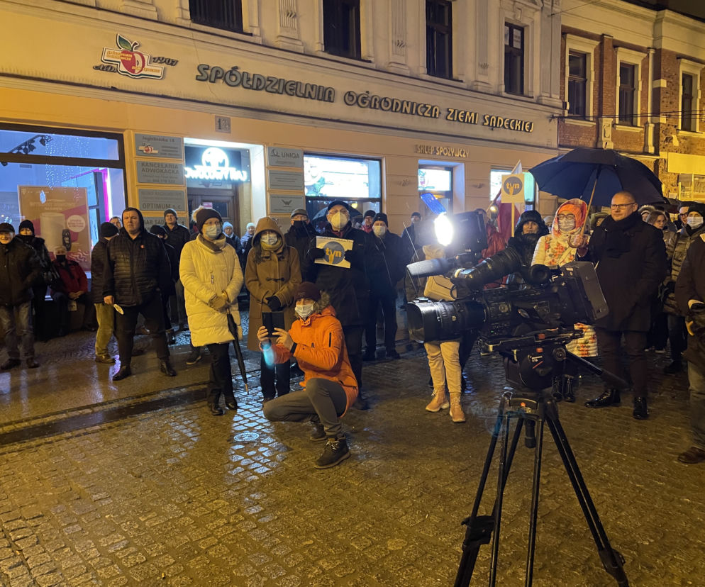 Lex TVN. Protest mieszkańców Nowego Sącza