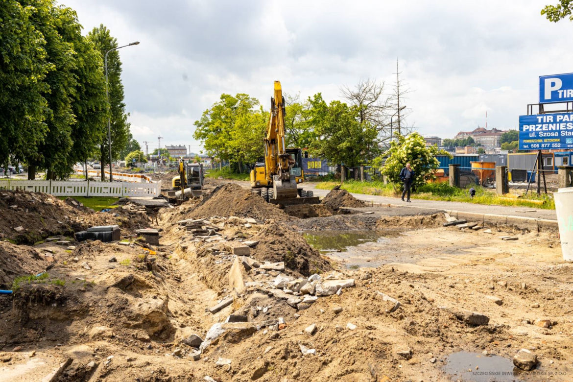 Przebudowa układu drogowego na Międzyodrzu - czerwiec 2022