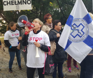 Pracownicy sanepidu w Bydgoszczy wyszli na ulice i zaprotestowali! [ZDJĘCIA]