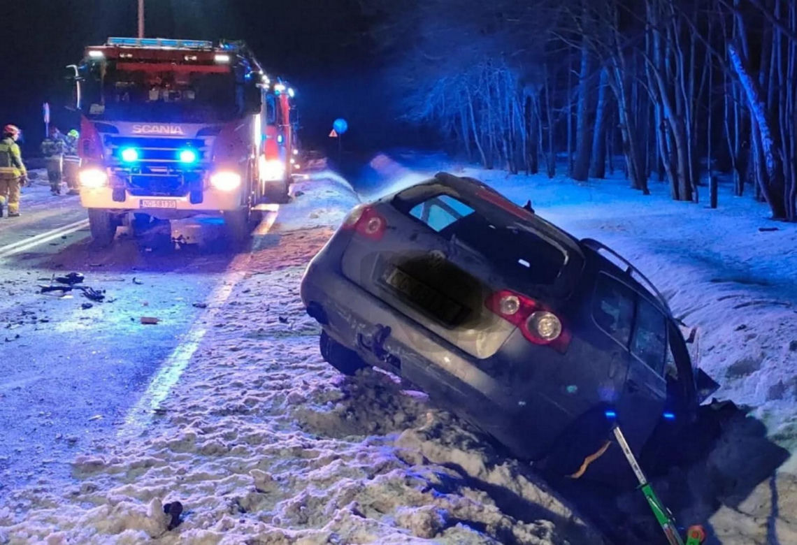 Wypadek pod Iławą, sześć osób w szpitalu