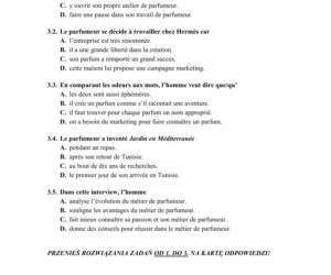 Matura 2020 AKUSZE CKE: j. francuski p. rozszerzony, 3