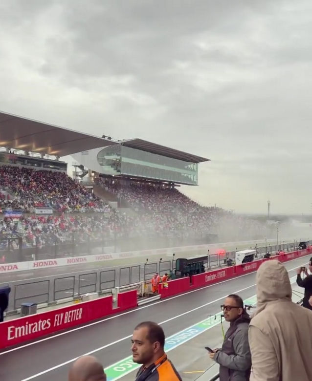Bartosz Kurek z żoną na wyścigu F1 w Japonii