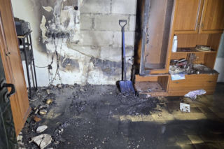 Tragiczny pożar w Oleśnicy. W spalonej przyczepie znaleziono zwęglone ciało