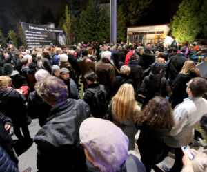Czarny protest pod domem Jarosława Kaczyńskiego (październik 2016)