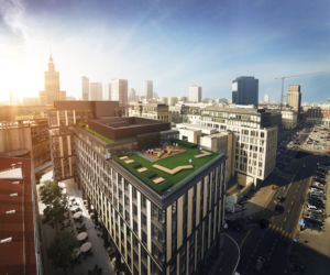 ASTORIA Premium Offices – nowa inwestycja biurowa w centrum Warszawy. Wizualizacja przestrzeni zielonych na dachu biurowca