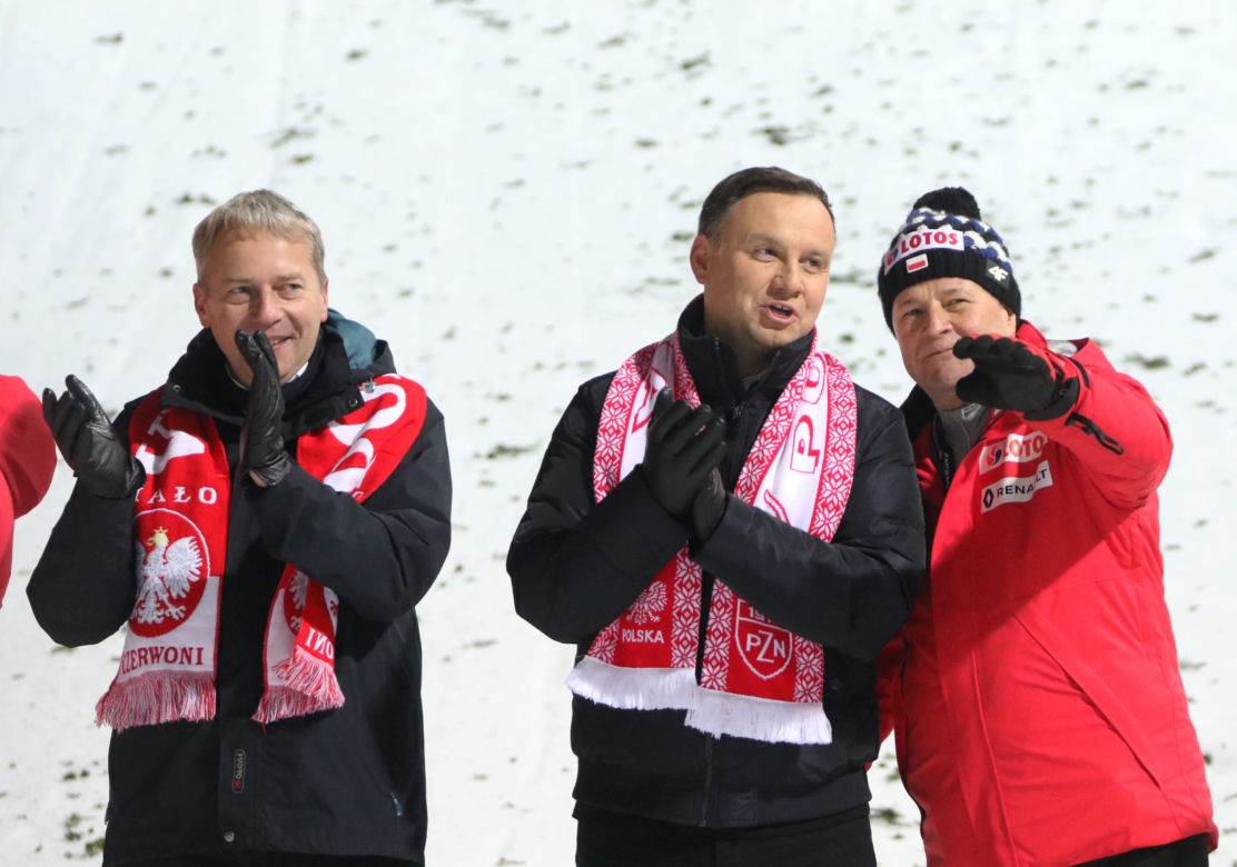 Andrzej Duda na konkursach skoków