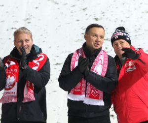 Andrzej Duda na konkursach skoków