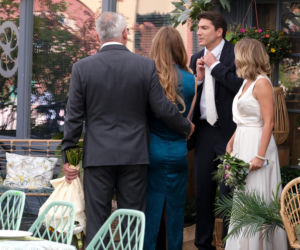 M jak miłość odc. 1903. Sylwia (Hanna Turnau), Adam Werner (Jacek Kopczyński), Dima (Pszeniczny Michaił), Julia (Marta Chodorowska)