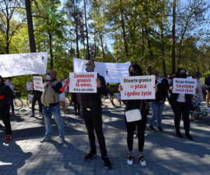 Protesty na granicy w Świnoujściu - 8 maja 2020