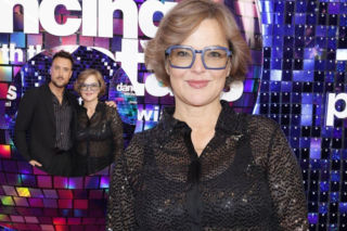 Monika Richardson na finale Tańca z Gwiazdami dosłownie błyszczała! Prześwitująca koszula i... brudne buty?!