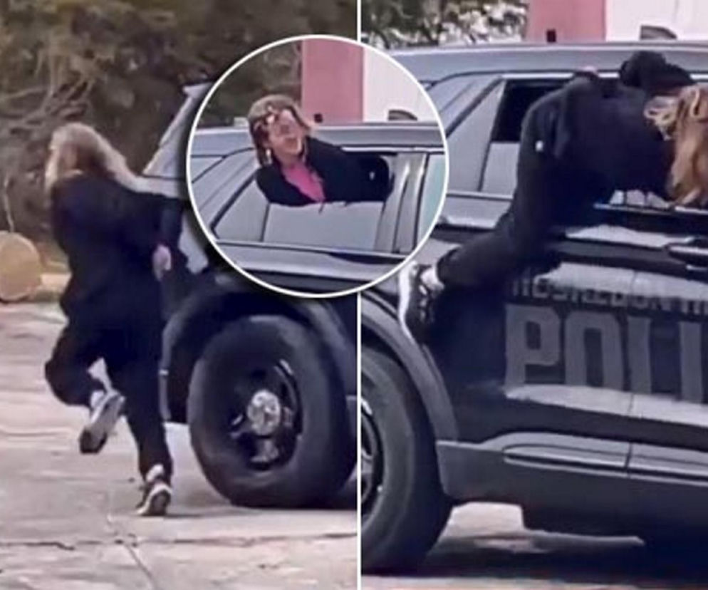 Uciekła z zamkniętego radiowozu w kajdankach! Musisz to zobaczyć