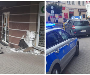 Wjechał autem w budynek, bo... pomylił gaz z hamulcem [ZDJĘCIA]