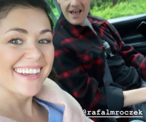 Na planie M jak miłość. Katarzyna Cichopek, Rafał Mroczek