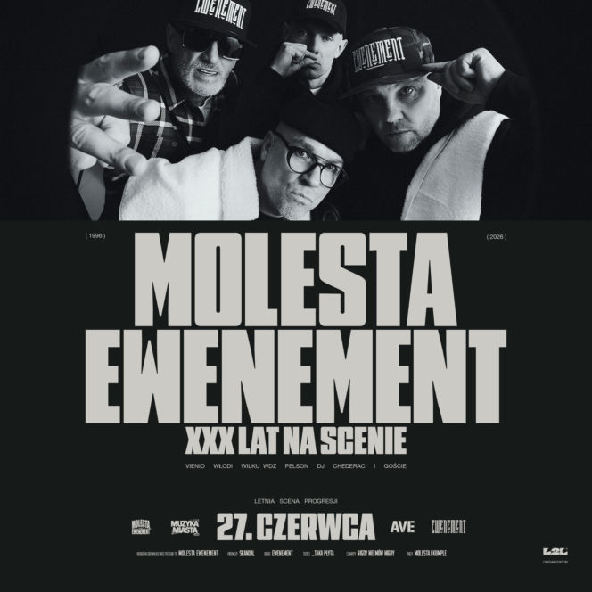 Molesta Ewenement zaprasza na 30. urodziny! Klasycy polskiego rapu z wyjątkowym koncertem w Warszawie