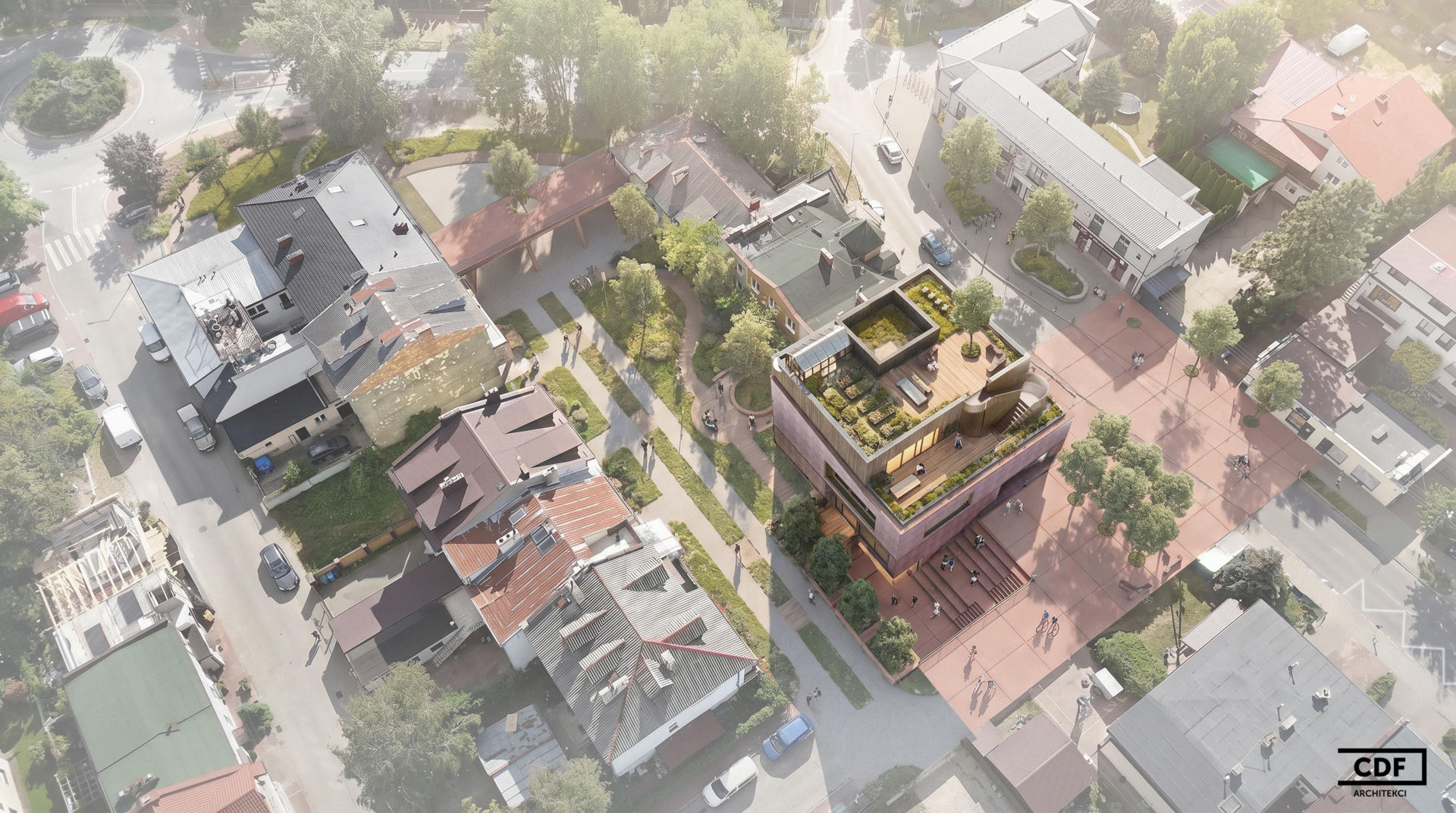 Centrum Michałowic i Centrum Aktywności Lokalnej od CDF Architekci