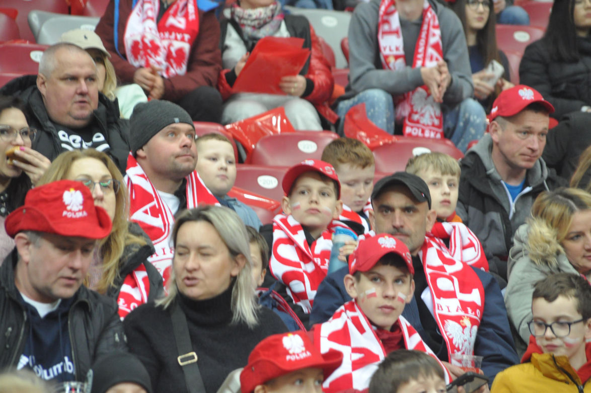Polska - Litwa na PGE Narodowym. Zdjęcia kibiców