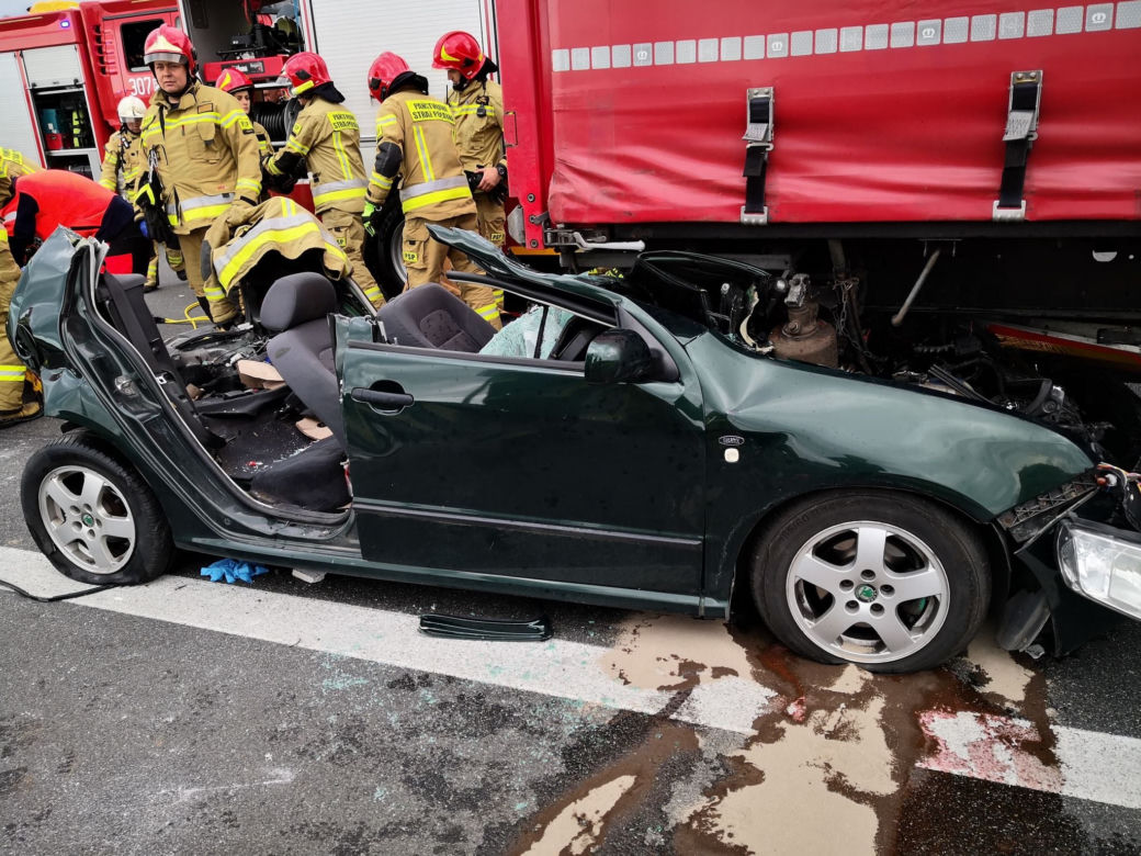  Wypadek na autostradzie A2 pod Poznaniem. Jedna osoba została ranna! 