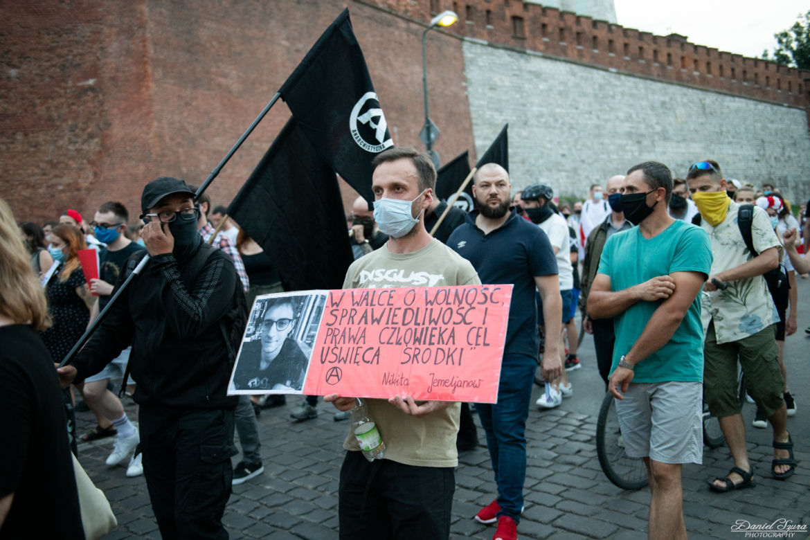 Marsz solidarności z Białorusinami w Krakowie