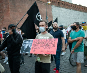 Marsz solidarności z Białorusinami w Krakowie