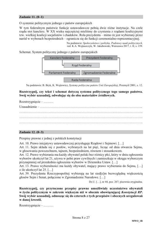 Matura z WOSu 2020. Zobacz ARKUSZ CKE
