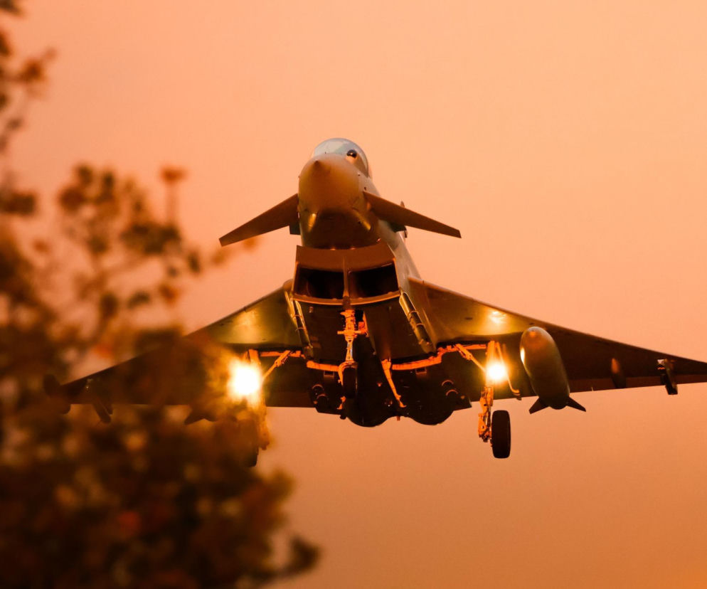 Myśliwiec Eurofighter Typhoon GR4 z 12. Eskadry RAF