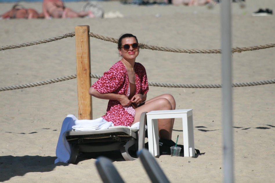 Katarzyna Herman na plaży