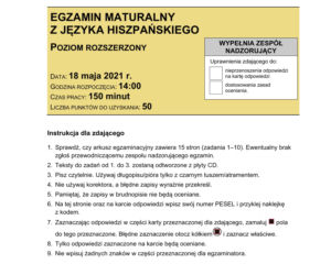 Matura 2021: Hiszpański rozszerzony. Arkusze CKE z hiszpańskiego znajdziesz tutaj [Matura 18.05.2021]