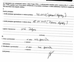 Oświadczenie majątkowe Janusza Korwin-Mikkego