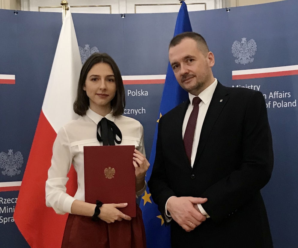 Justyna Białous wyróżniona w konkursie Ministerstwa Spraw Zagranicznych
