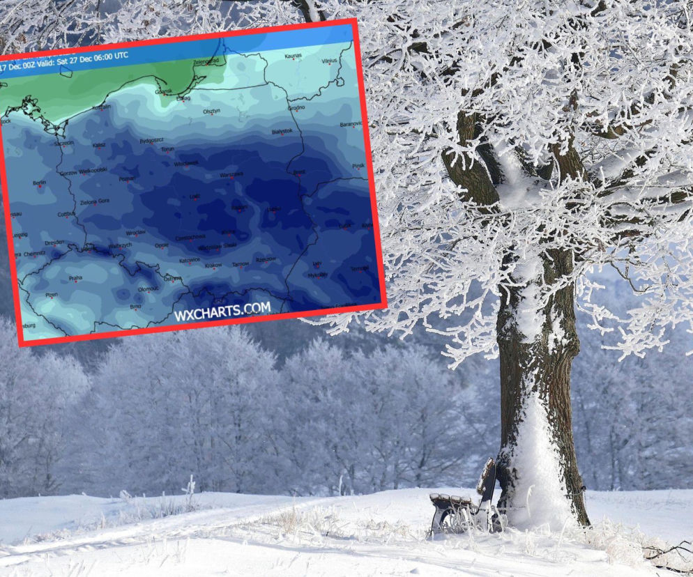 Po nagłym ataku śniegu chwyci siarczysty mróz. W Polsce będzie do –18 st. C. Wiemy, kiedy się zacznie