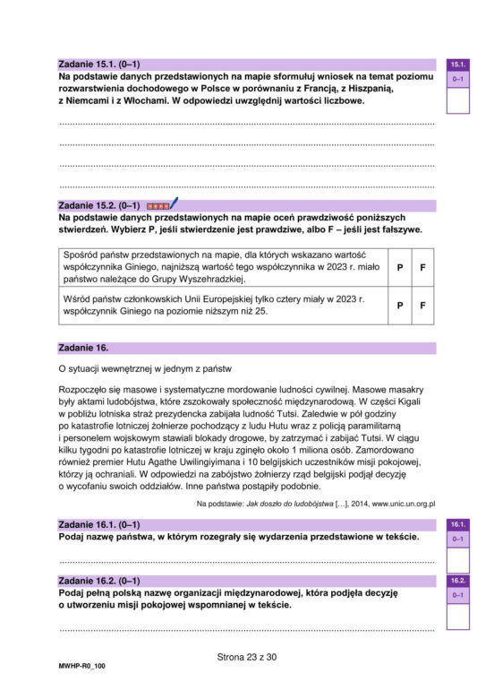 Matura 2026: WOS rozszerzony 12.05.2026r. Arkusze CKE, poziom podstawowy [Formuła 2023]