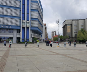 Protest przeciwko wyborom korespondencyjnym w Katowicach 