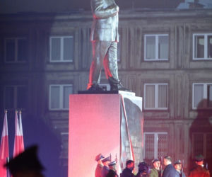 Odsłonięcie pomnika Lecha Kaczyńskiego w Warszawie