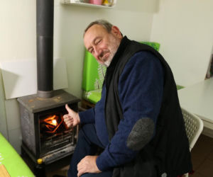 Tadeusz Drozda w kawiarni Zieleniak