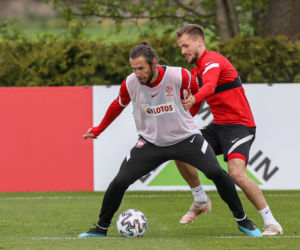 Grzegorz Krychowiak na treningu reprezentacji w Opalenicy