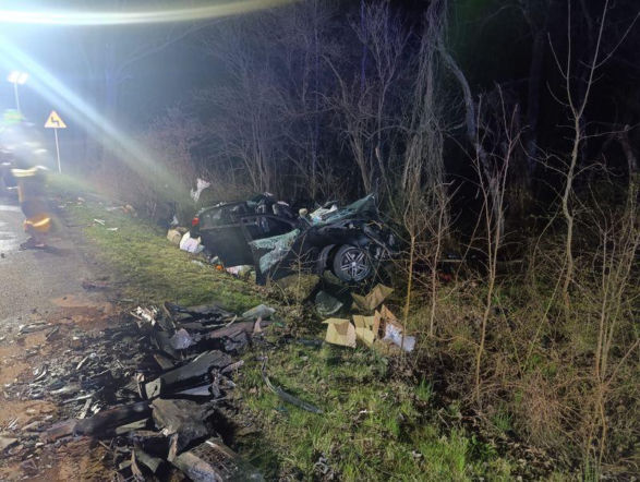 Tragedia na Dolnym Śląsku. Dwóch młodych mężczyzn zginęło w wypadku