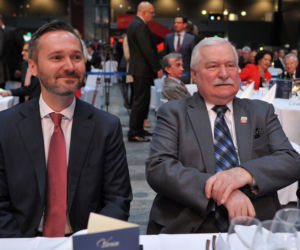 Lech Wałęsa z synem Jarosławem