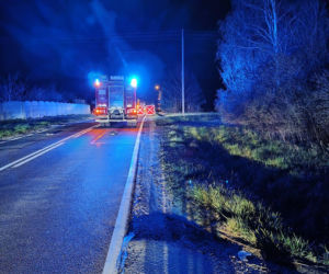 Osobowe Audi potrąciło mężczyznę. Śmiertelny wypadek na DK73 w Brniu